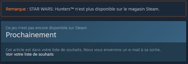 détail de la page steam du jeu