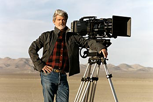 George Lucas sur le tournage de l'épisode II George Lucas sur le tournage de l'épisode II