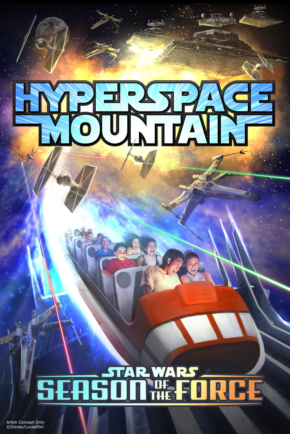 Affiche Star Wars Hyperspace Mountain 