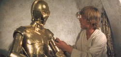 Luke décide de ne pas remettre son bouchon d'entrave à c3po