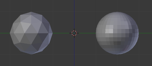 Icosphere vs UV Sphere Icosphere vs UV Sphere