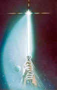 Affiche de StarWars mettant en avant un sabre laser