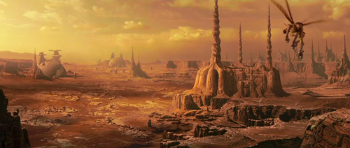 Le paysage de Geonosis