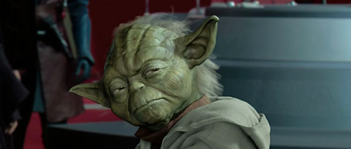 Yoda dans le bureau de Palpatine