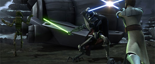 Obi-Wan Kenobi affronte Grievous sur Saleucami