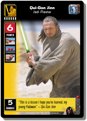 Qui-Gon Jinn (F) Card - Star Wars Trading Card Game