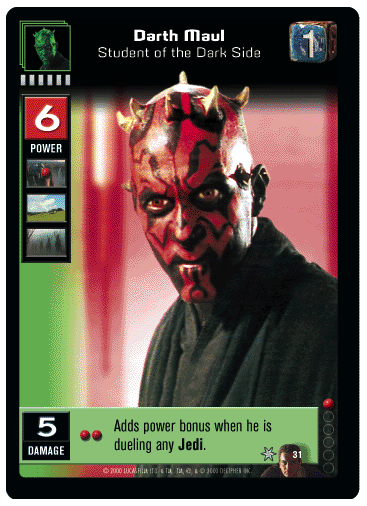 Star Wars TCG CCG Young Jedi Enhanced Darth Maul 6 Card Premium Set P1-P6 