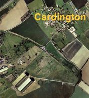 vue satellite de Cardington et des hangars