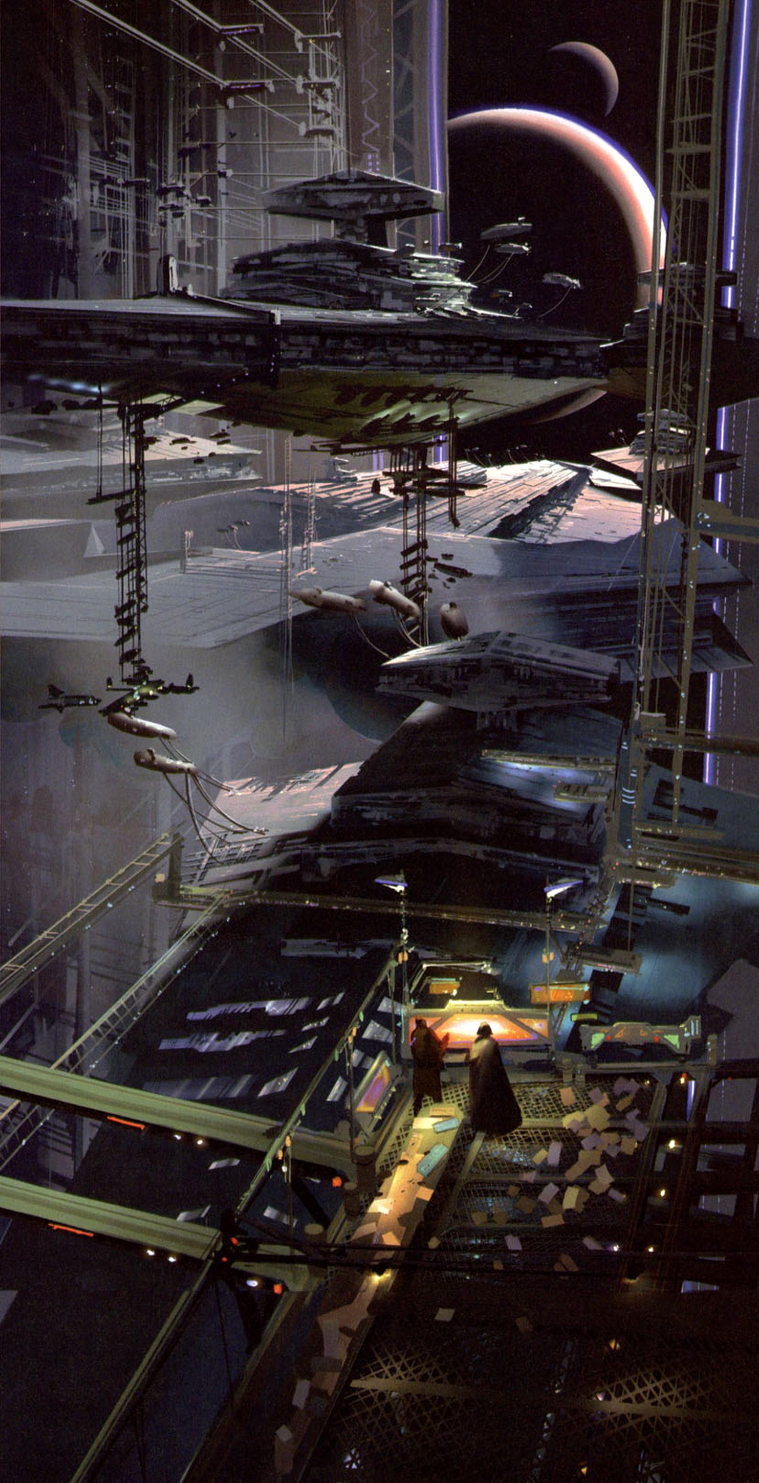 À terme, l'Étoile Noire aurait pu abriter des chantiers navals autosuffisants.